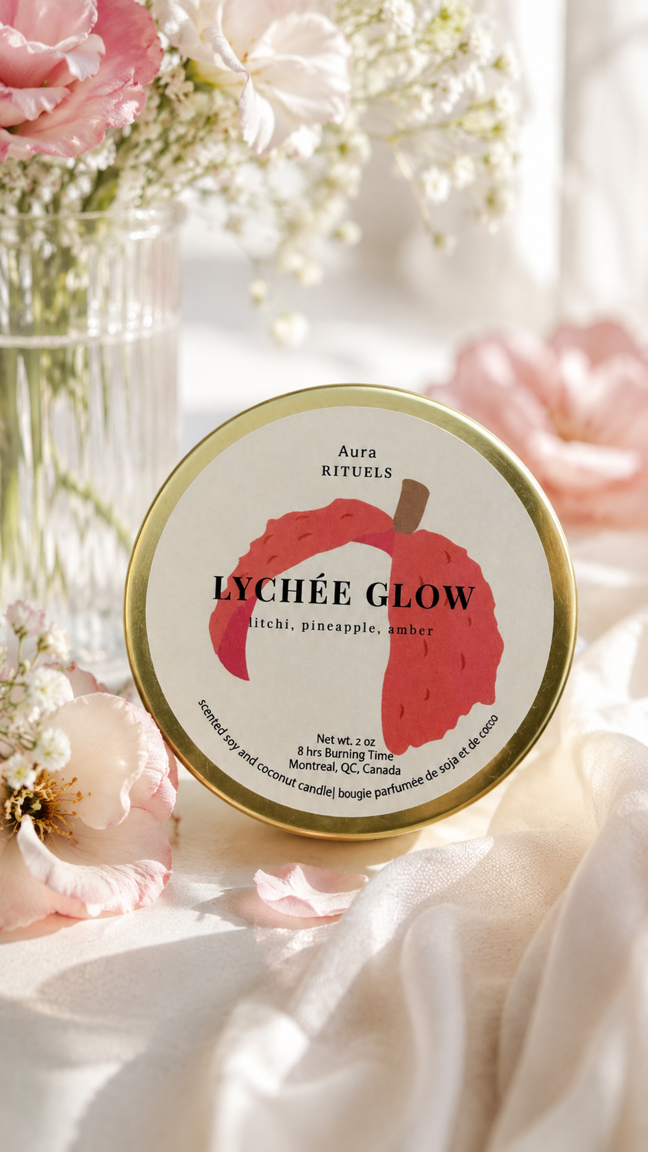 Lychée Glow 2oz Candle Tin