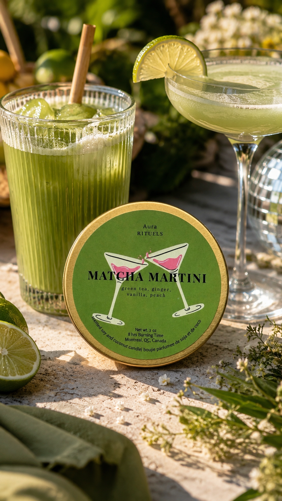 Matcha Martini 2oz Candle Tin